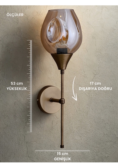 Elite Lighting Luxa Eskitme Kaplama Bal Renk Cam Şık Elektrikli Aplik
