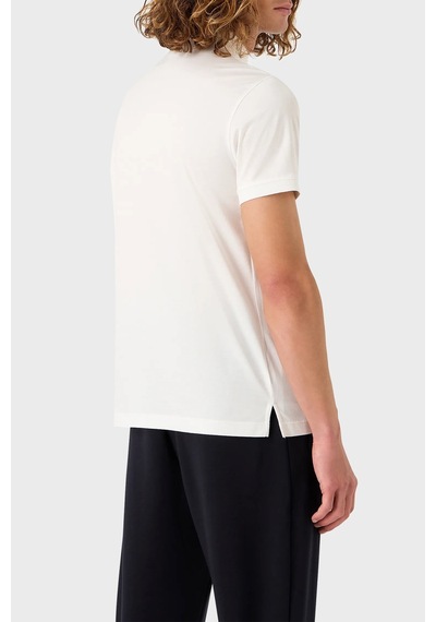 Emporio Armani Erkek Polo Yaka T Shirt 8n1fb6 1juvz 0101 Beyaz