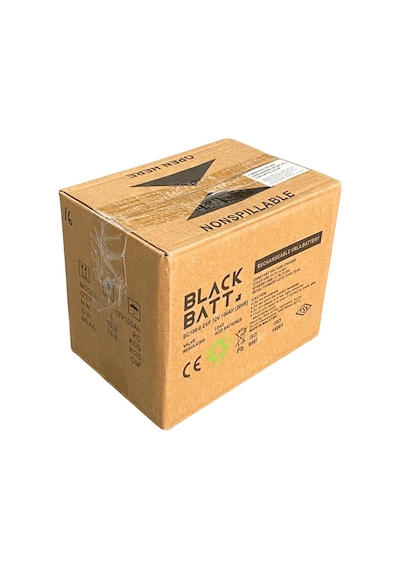 Black Batt 12v 100 Ah Elektrikli Bisiklet Aküsü Vrla Gel Battery 224 150 178 15.3 Kg Tse'li