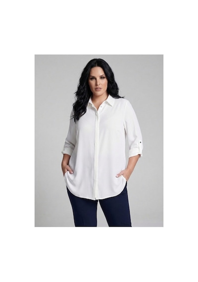 Hanezza Büyük Beden Kadın Abiye Jesica Kumaş Ekru Katlama Kol Gömlek Beyaz - 30798233 Beyaz Hanezza Büyük Beden Kadın Abiye Jesica Kumaş Ekru Katlama Kol Gömlek Beyaz - 30798233 Beyaz