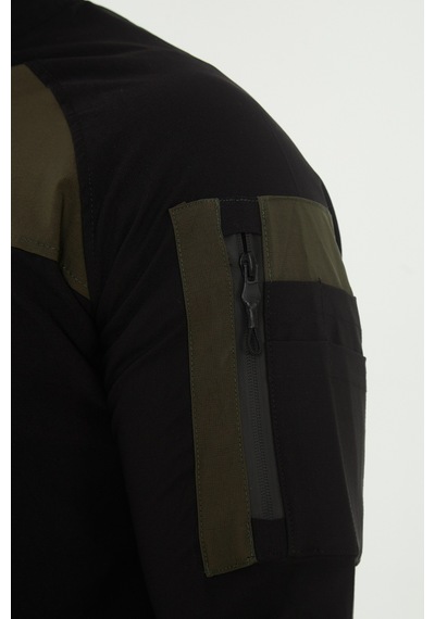 Camp Scoutland Camp260 Outdoor Tactical Su İticili Erkek Fermuarlı Taktik Sweatshirt Siyah