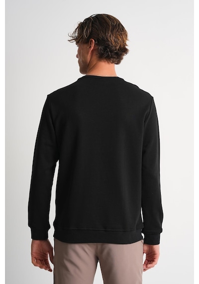 Alexander Gardi Alexandergardı Bisiklet Yaka Baskılı Sweatshirt Siyah