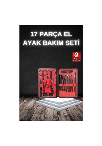 17 Parça Manikür Seti Taşınabilir Özel Çantalı El Ve Ayak Bakımı Tırnak Batığı Temizleme 32858158