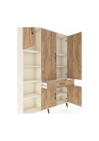 Arges Dolap 8 Raflı Tek Çekmeceli 5 Kapaklı 132x30x195 Aytaşı-çam/çam Atlas Çam/atlas Çam Arges Dolap 8 Raflı Tek Çekmeceli 5 Kapaklı 132x30x195 Aytaşı-çam/çam Atlas Çam/atlas Çam