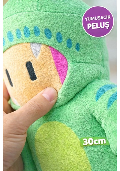 Stumble Guys Dino Peluş Oyuncak Yeşil Sevimli Karakter, Yumuşak Lisanslı Peluş Diğer