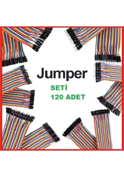 120 Li Dişi Dişi, Erkek Erkek, Erkek Dişi Jumper Kablo Seti