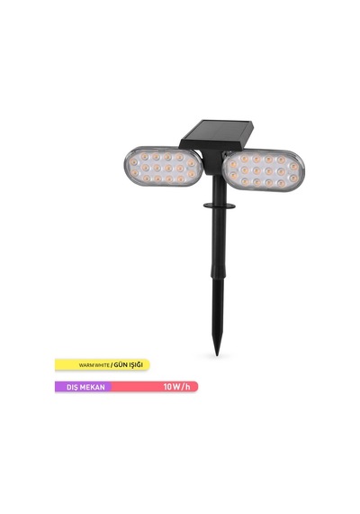 Ack Solar Led Kazıklı Çim Armatürü Güneş Enerjili Bahçe Duvar Ayd