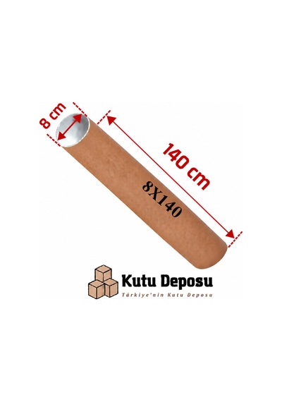 8x140 Cm Kapaklı Silindir Postüp Rulo Gönderi Kutusu 1 Adet