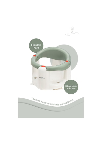 Babyjem Önden Açılır Mama Sandalye Oturağı Ve Minderi - 2 ' li Set Soft Yeşil