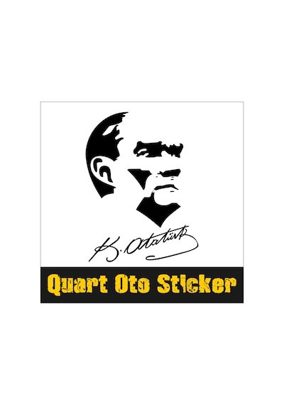 Atatürk Sticker Silüeti Ve Imza Sticker