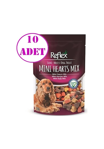 Reflex Karışık Renkli Mini Kalpli Yumuşak Köpek Ödülü 10 x 150 G