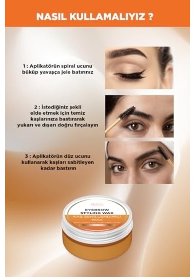 Kaş Sabitleyici Ve Şekillendirici Wax 50 Ml Kolajen, Keratin Ve Biotin Genel