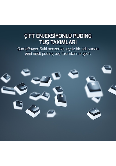 Gamepower Suki Mavi Switch Türkçe Q 104 Tuş Kablolu RGB Mekanik Oyuncu Klavye