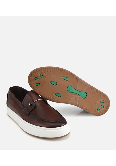 Hotiç Erkek Deri Kahverengi Metal Detaylı Günlük Loafer 02ayh320290a480 02ayh320290a480 Kahverengi