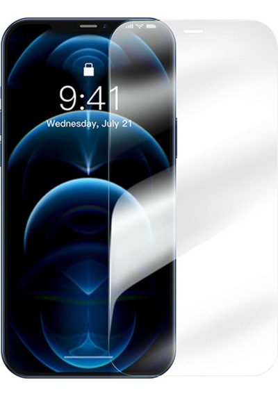 Baseus Apple Uyumlu   iPhone 12 Pro Max 6.7 0.3Mm Hd Anti-Drop Tempered Kırılma Şeffaf
