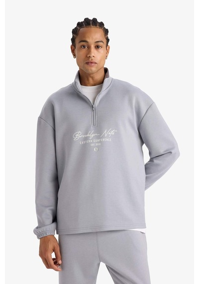Defacto Defactofit Nba Brooklyn Nets Boxy Fit Dik Yaka Fermuarlı Sırt Baskılı Skuba Dalgıç Kumaş Sweatshirt E8764ax25augr445 Gri Defacto Defactofit Nba Brooklyn Nets Boxy Fit Dik Yaka Fermuarlı Sırt Baskılı Skuba Dalgıç Kumaş Sweatshirt E8764ax25augr445 Gri