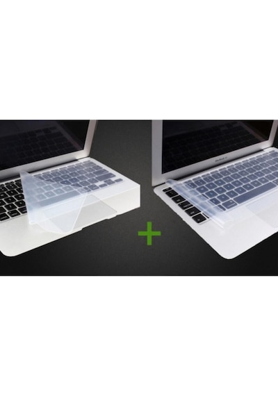 2 Adet Şeffaf Silikon Notebook Laptop Klavye Koruyucu Anti-toz Ve Su Geçirmez 15,6 Inç