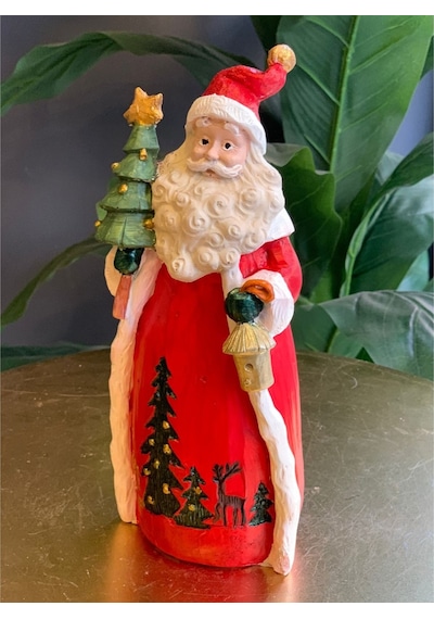 Fenerli Çam Ağaçlı Noel Baba Dekor Hs691-1