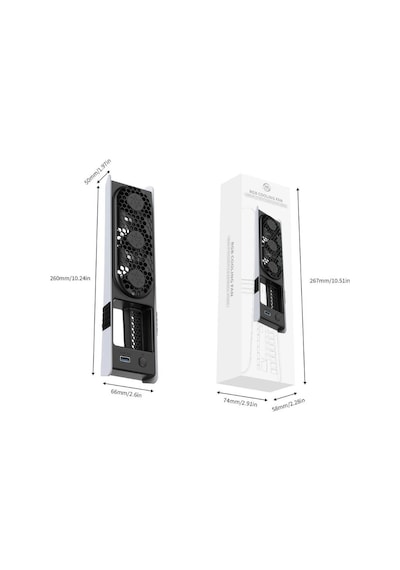 Ps5 Slim Ve Pro Uyumlu Rgb Li Soğutucu Fan Jys-p5228