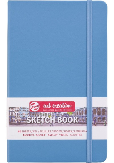 Tac Sk.blck L.blue 13x21 140g Sketchbook