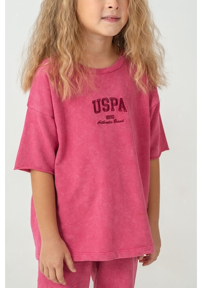 U.s. Polo Assn. Kız Çocuk Pembe Bermuda Takım Us2530-c-v2 Pembe