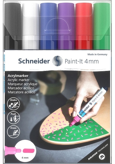 Schneider Akrilik Marker Kalem 320 4 Mm Set 1 6Lı