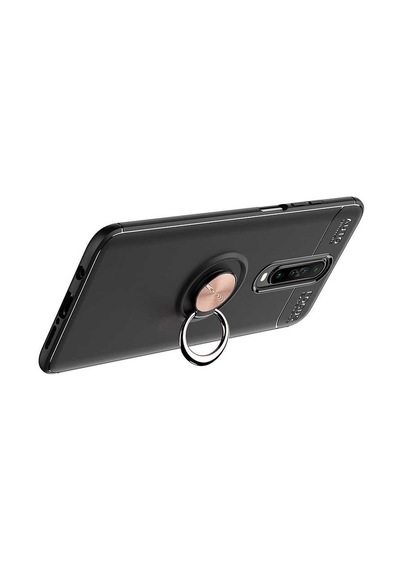 Xiaomi Redmi K30 Kılıf Zore Ravel Silikon Kapak Siyah-Mavi