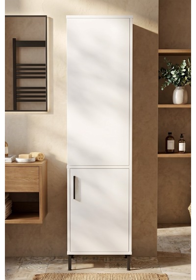 Yurudesign Vitale Çok Amaçlı Dolap Banyo Dolabı Beyaz Vı1-W Beyaz