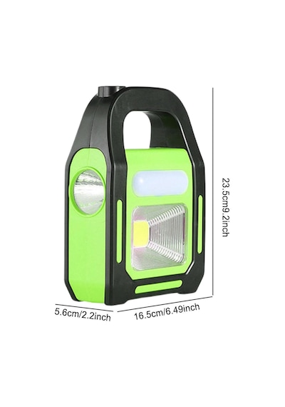 Mobgift 3 Kademeli Usb Çıkışlı Şarjlı Solar Lamba Led Işık Kaynağı Yeşil