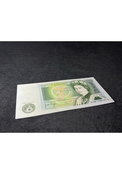 İngiltere Great Britain , 1 Pound 1978-80 Seri No 57n 741619 P 377a Eski Yabancı Kağıt Para Unc Çil