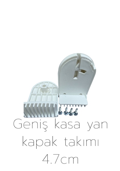 Zebra & Stor Perde Yan Kapak Takımı 4.7cm Geniş Beyaz