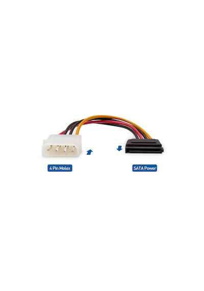 Sata Molex Çevirici SATA 15 Pin Dişi Molex 4 Pin Erkek Güç Kablosu