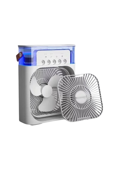 Taşınabilir 3'ü 1 Arada Mini Fan Nemlendirici + Soğutucu + Gece Lambası Yeni Nesil