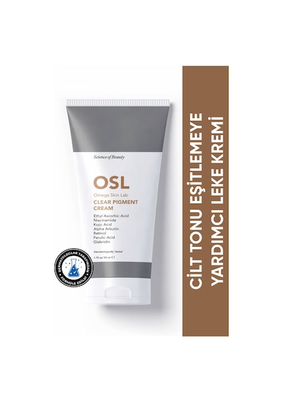 OSL Omega Skin Lab Clear Pigment Ciltte Oluşan Lekelere Karşı Leke Kremi 50 ML OSL Omega Skin Lab Clear Pigment Ciltte Oluşan Lekelere Karşı Leke Kremi 50 ML