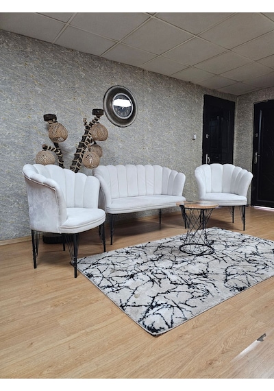 Zafir Siyah Boyalı Tel Ayak Papatya Çay Seti Koltuk Takımı , Balkon, Salon, Ofis, Cafe Koltuk Takımı Krem Zafir Siyah Boyalı Tel Ayak Papatya Çay Seti Koltuk Takımı , Balkon, Salon, Ofis, Cafe Koltuk Takımı Krem