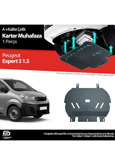 S-dizayn Peugeot Expert 1.5 Çelik Karter Muhafaza Koruma 2016 Üzeri A+ Kalite