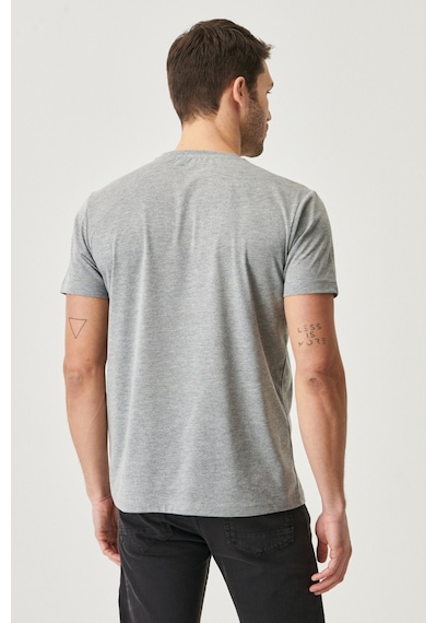 Ac&Co / Altınyıldız Classics 554388800 Slim Fit Bisiklet Yaka Düz Erkek Tişört 2'li Gri