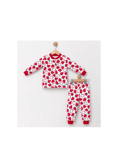 Melfa Kız Çocuk Pijama Takımı Kırmızı