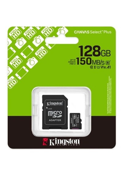 Kingston 128 Gb Microsd Hafıza Kartı 150 Mb/s Class 10 U1 V10 A1