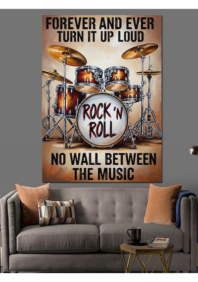 Ahşap Tablo Sonsuza Kadar Rock Roll