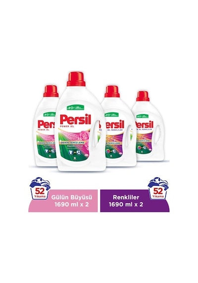 Persil Gülün Büyüsü + Color Sıvı Çamaşır Deterjanı 132 Yıkama﻿ ﻿4 x 1690 ML
