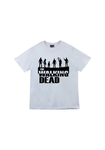 Stoned&Fame Unisex Beyaz The Walking Death Baskılı T-shirt Beyaz