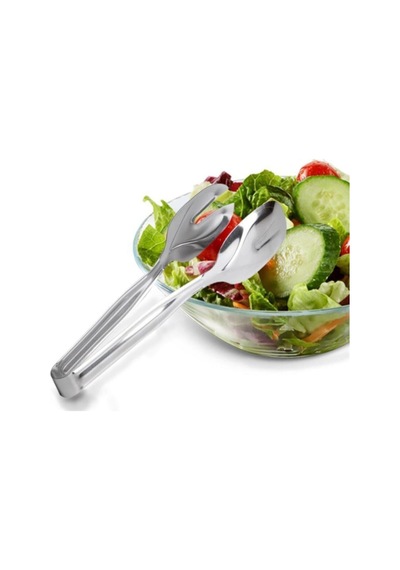 Salata Servis Maşası Paslanmaz Çelik Gümüş