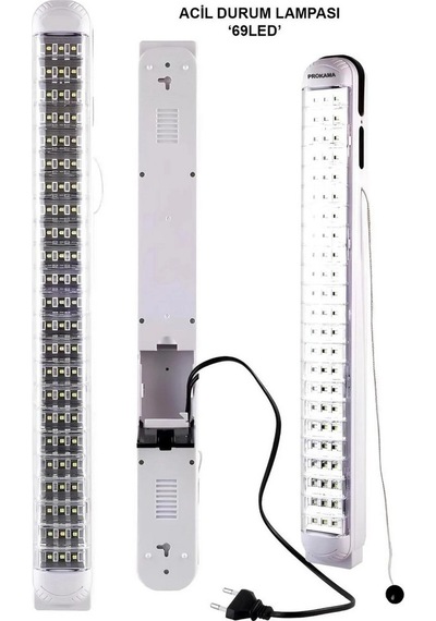 Ledpoint Lp-6069 Akülü 69 Led Şarjlı Işıldak Çok Renkli