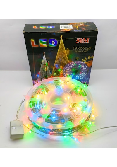 50 Metre Rgb Yıldızlı Led Işık 8 Modlu, 250 Yıldız, Yılbaşı Ve Etkinlik Aydınlatması RGB