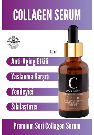 Dolgunlaştırıcı, Yaşlanma Ve Kırışıklık Karşıtı Collagen Cilt Bakım Serum Hyaluronic Acid 30 Ml