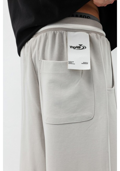 Vamos Bağcıklı Baggy Fit Eşofman Alt Ice Grı