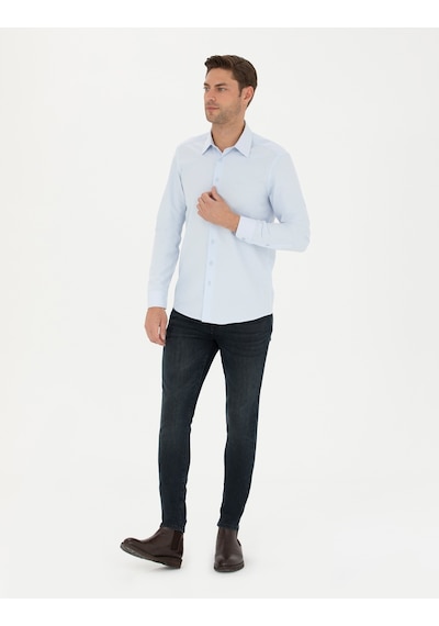 Pierre Cardin Erkek Mavi Desenli Gömlek 50275690-vr036 Mavi