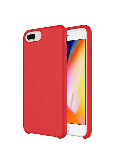 Apple Uyumlu iPhone Buff 8 Plus 7 İle Rubber Fit Kılıf Red