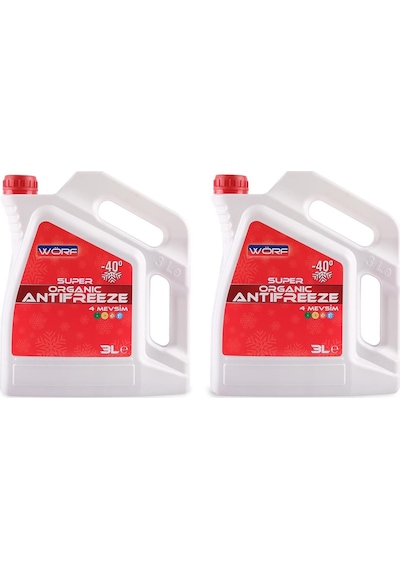 Wörf Organik Kırmızı 3 Lt Antifriz -40 C Korozyon Önleyici 2'li